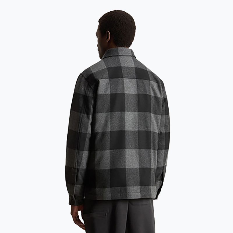 Férfi Woolrich Alaskan Wool Check Overshirt charcoal buffalo kabát 3