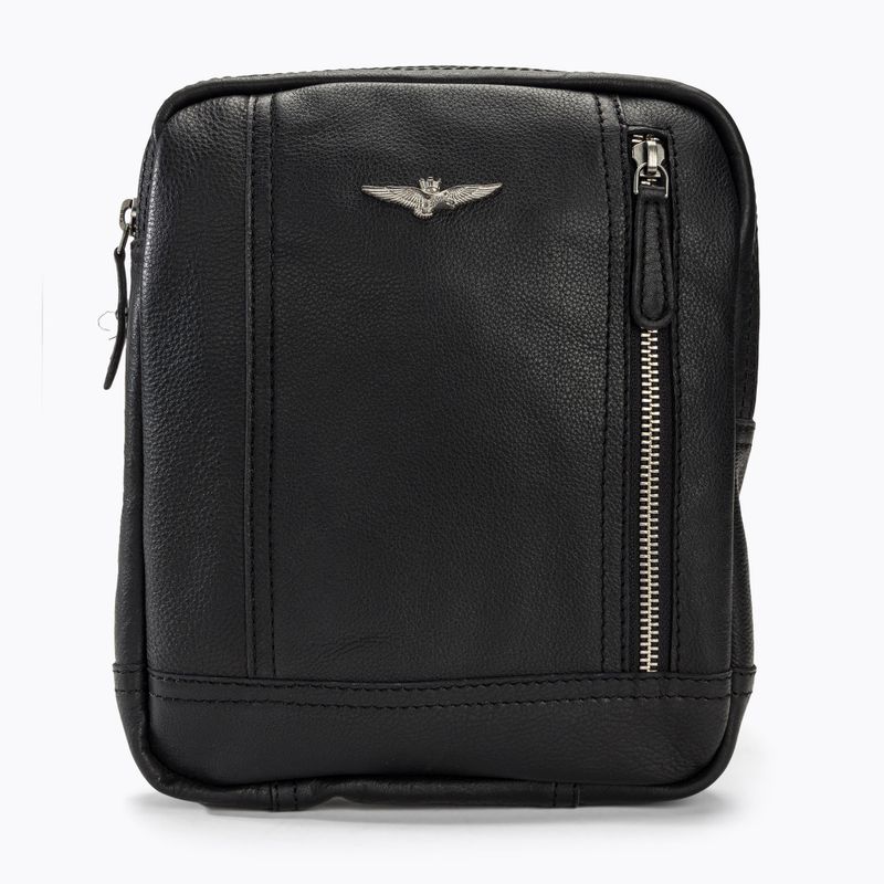 Férfi táska Aeronautica Militare Leather Shoulder black