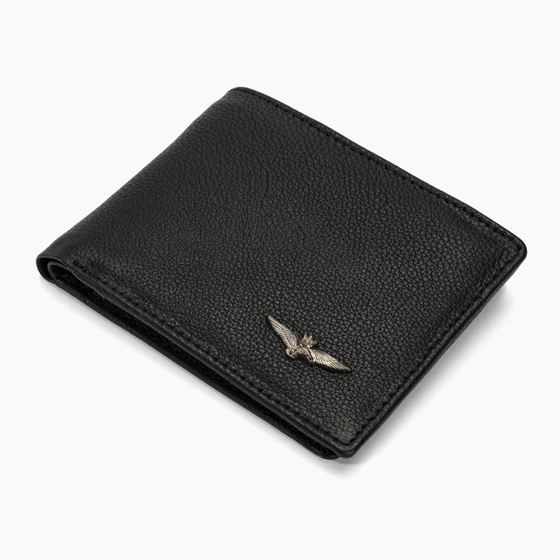 Férfi pénztárca Aeronautica Militare Leather With Turreted Eagle black