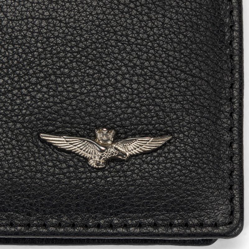 Férfi pénztárca Aeronautica Militare Leather With Turreted Eagle black 4