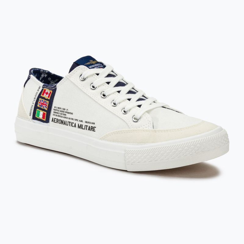Férfi cipő Aeronautica Militare Cotton With Patch off white