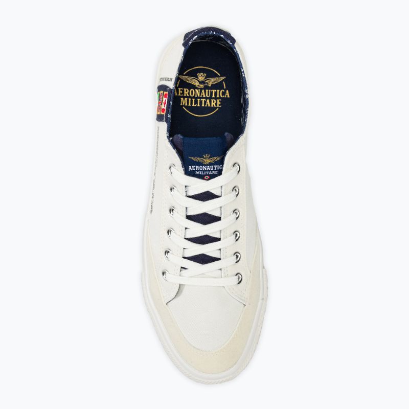 Férfi cipő Aeronautica Militare Cotton With Patch off white 5
