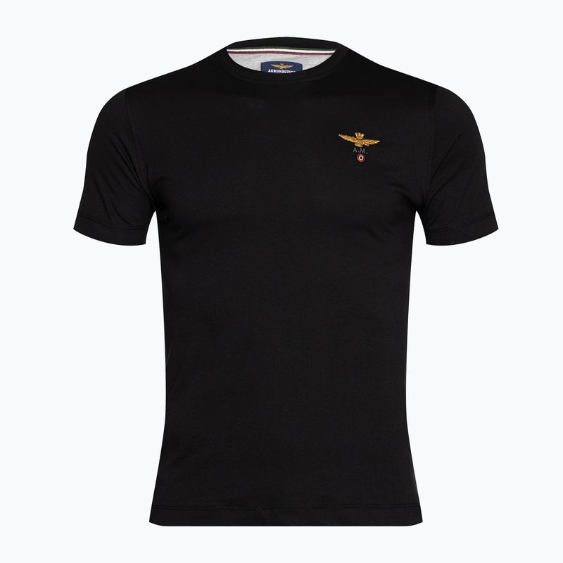 Férfi póló Aeronautica Militare Essential jet black