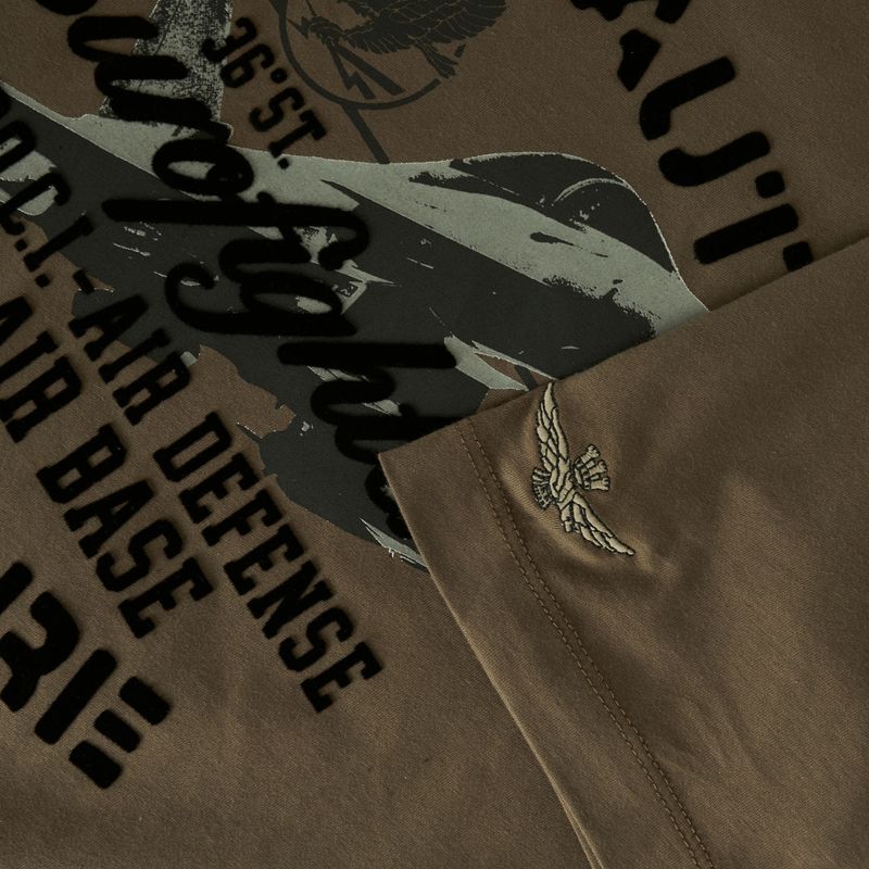 Férfi póló Aeronautica Militare Flying Team light mud 4