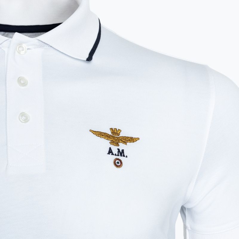 Férfi galléros póló Aeronautica Militare Essential off white 3