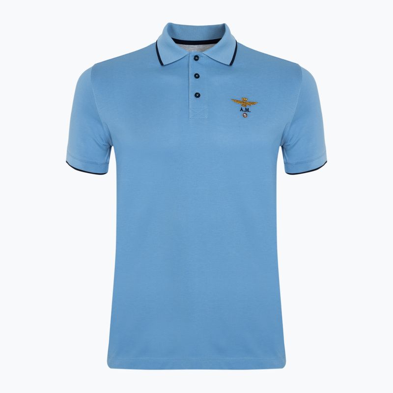 Férfi galléros póló Aeronautica Militare Essential light blue