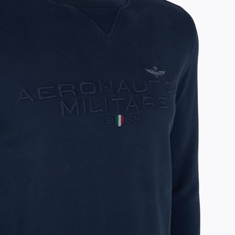 Férfi pulóver Aeronautica Militare 251FE1985F539 koptatott tengerészkék 3