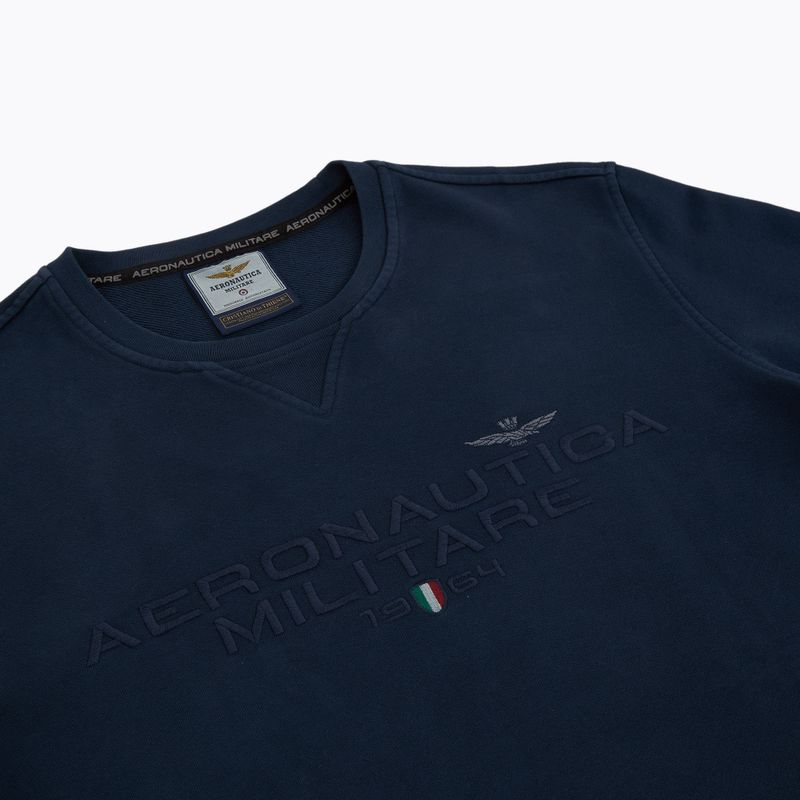 Férfi pulóver Aeronautica Militare 251FE1985F539 koptatott tengerészkék 4