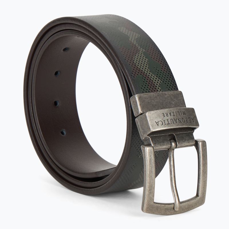 Férfi nadrágszíj Aeronautica Militare 251CP264PL276 camou military olive / testa di moro