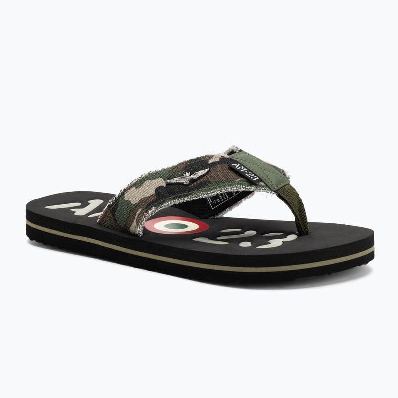 Férfi Aeronautica Militare 251SC310CT3593 terepszínű zöld flip flopok