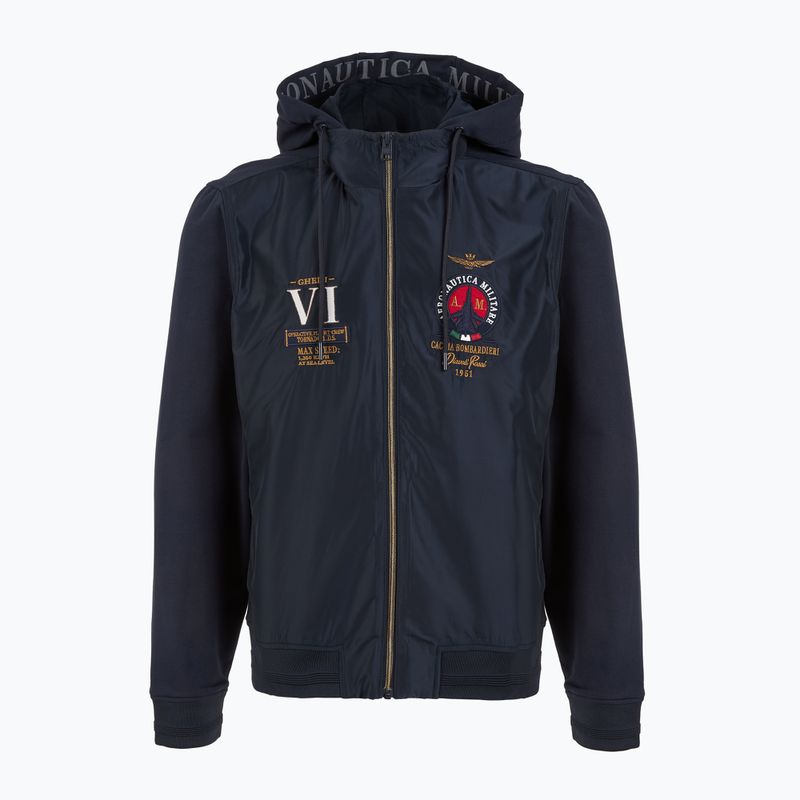 Férfi pulóver Aeronautica Militare 251AF500F459 Cappucio kék tengerészkék