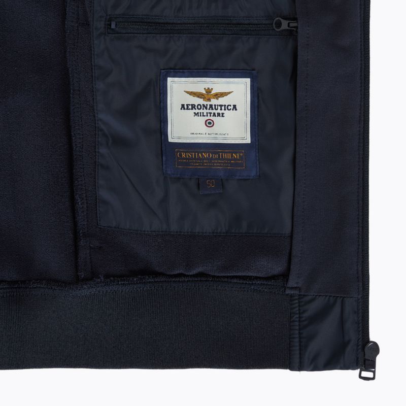 Férfi pulóver Aeronautica Militare 251AF500F459 Cappucio kék tengerészkék 5