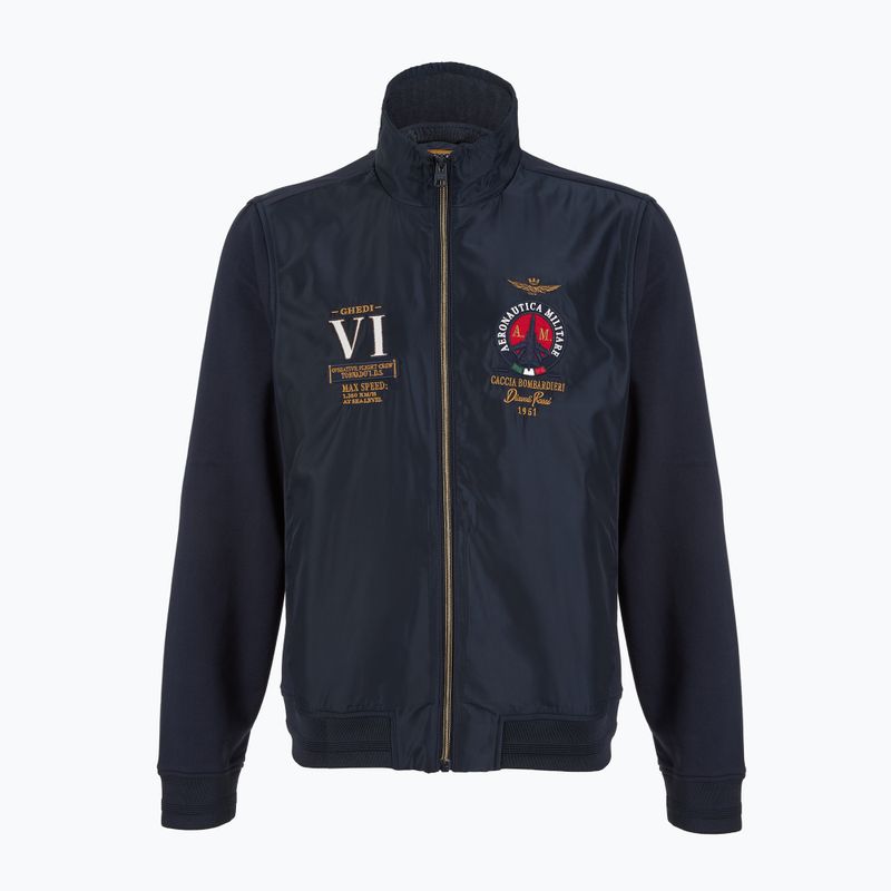 Férfi pulóver Aeronautica Militare 251AF500F459 Cappucio kék tengerészkék 7