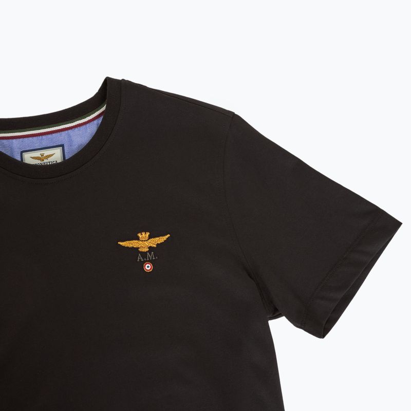 Férfi Aeronautica Militare Essential jet fekete póló 3