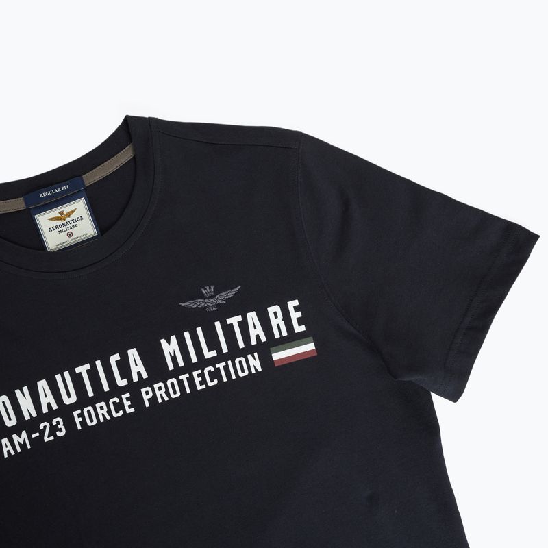 Férfi Aeronautica Militare Heritage kék tengerészgyalogos póló 3