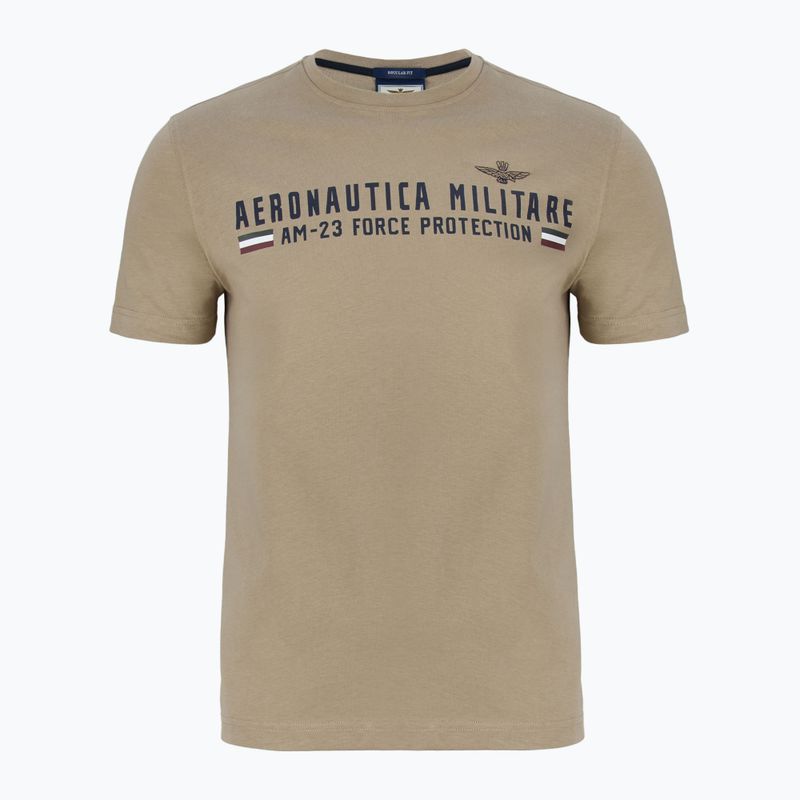 Férfi Aeronautica Militare Heritage dune bézs színű póló