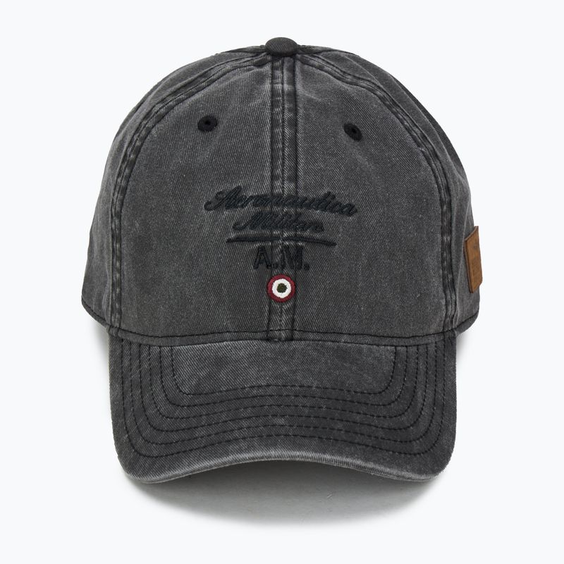 Férfi Aeronautica Militare baseball sapka 251HA1204CT2476 fekete mosott 2