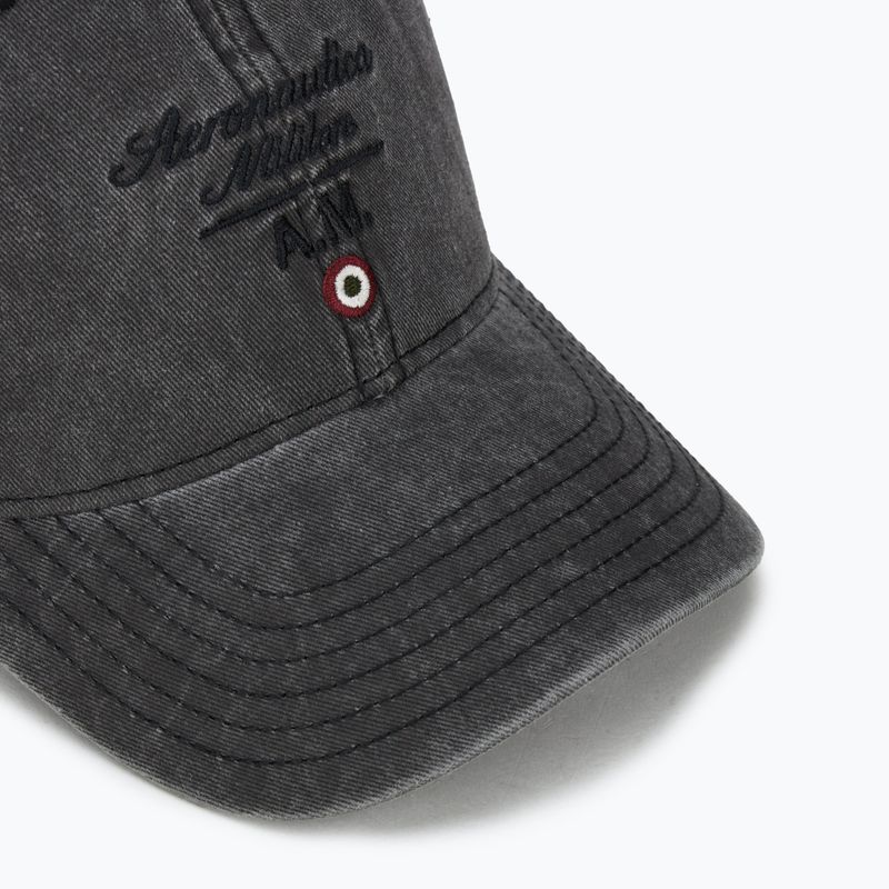 Férfi Aeronautica Militare baseball sapka 251HA1204CT2476 fekete mosott 3