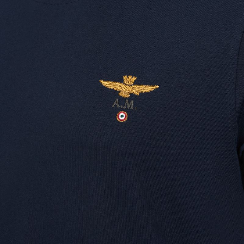 Férfi póló Aeronautica Militare 252TS1580UJ00372 Basic Crewneck sötétkék 3