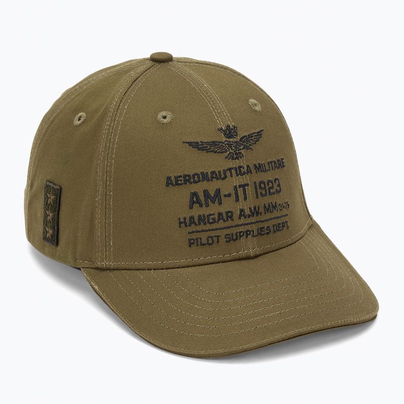 Férfi Aeronautica Militare baseball sapka 252HA1223UCT03299 sötét olajzöld színű