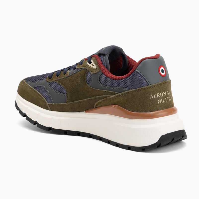Férfi cipők Aeronautica Militare 252SC0318UCT04248 military green/navy blue 3
