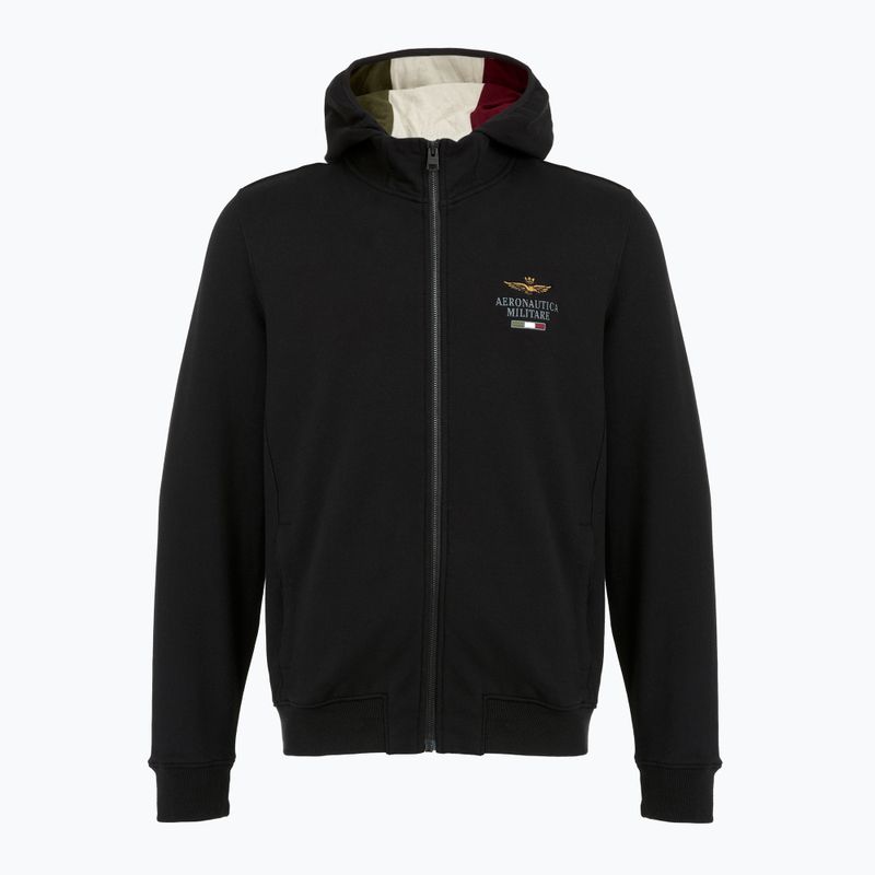 Férfi kapucnis pulóver Aeronautica Militare Hoodie jet black