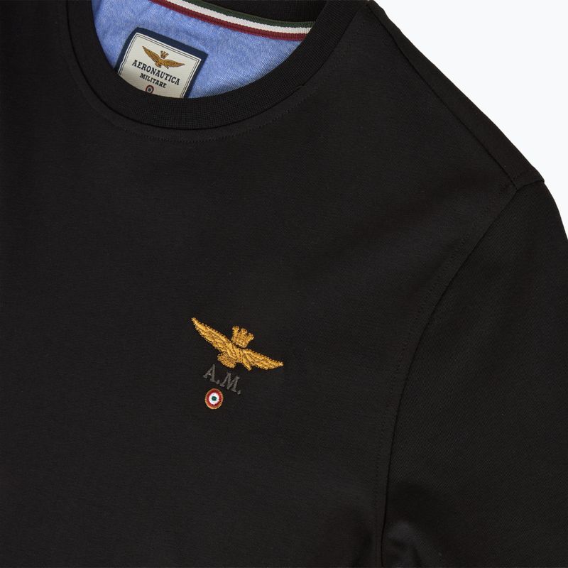 Férfi póló Aeronautica Militare 252TS1580UJ00372 Basic Crewneck jet black 3