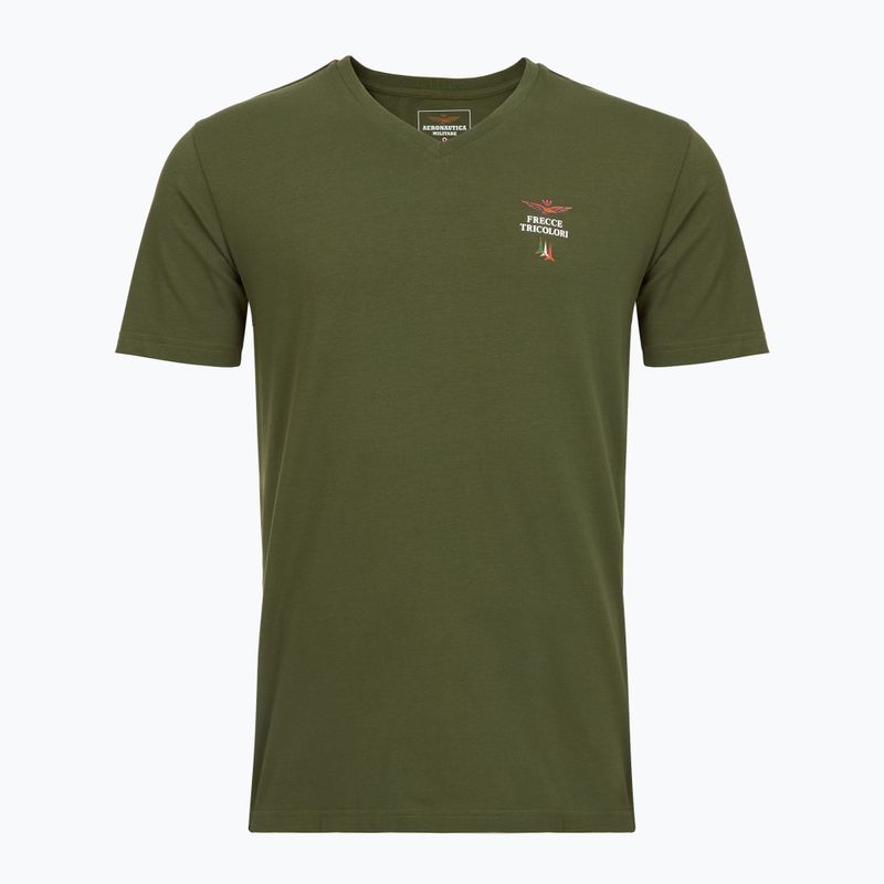 Férfi póló Aeronautica Militare AM1UTI006 V-Neck military