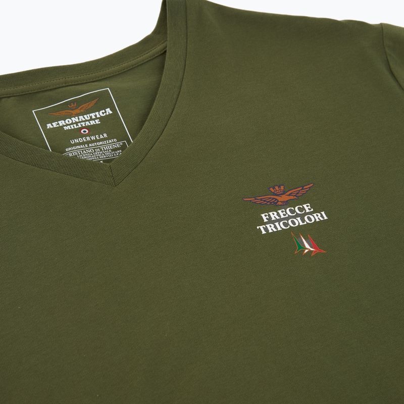 Férfi póló Aeronautica Militare AM1UTI006 V-Neck military 3