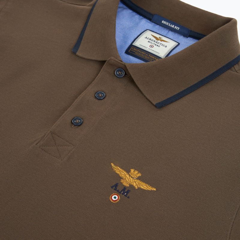 Póló Aeronautica Militare PO1308UP00082 Polo chestnut brown 3