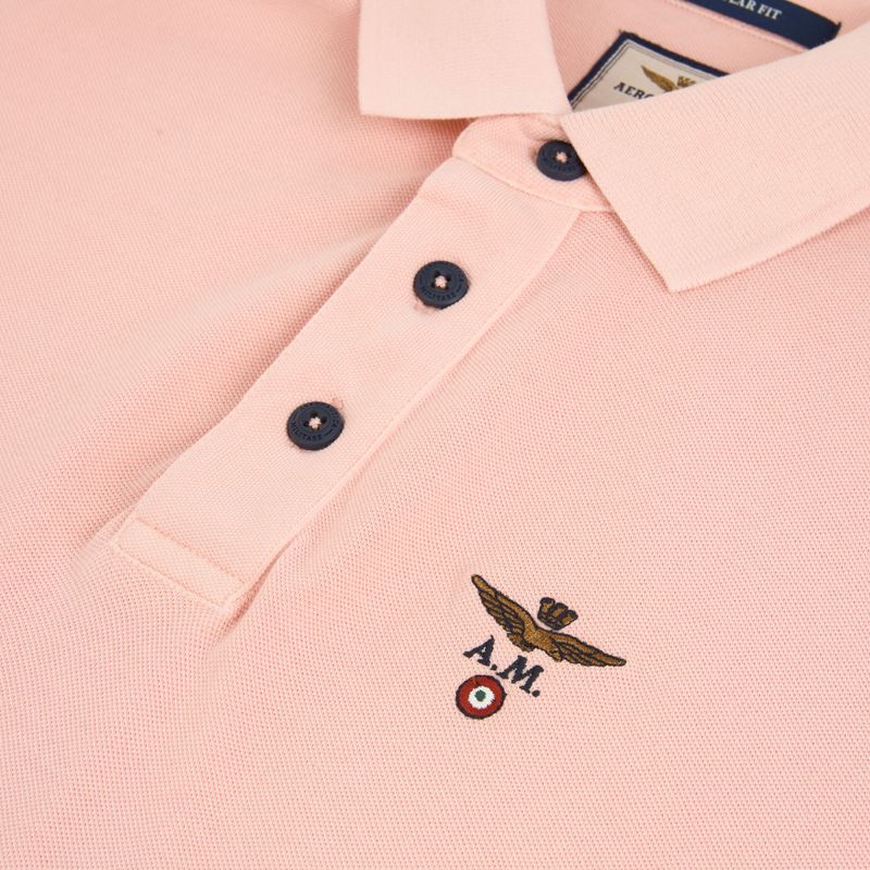 Férfi póló Aeronautica Militare PO1925UP00406 Polo lotus pink 3