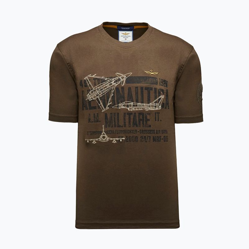Férfi póló Aeronautica Militare TS2535UJ00641 chestnut brown 5