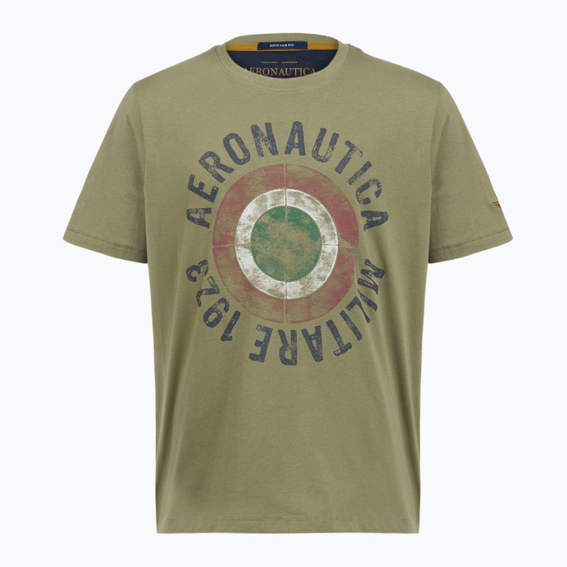 Férfi póló Aeronautica Militare TS2538UJ00727 lichen green