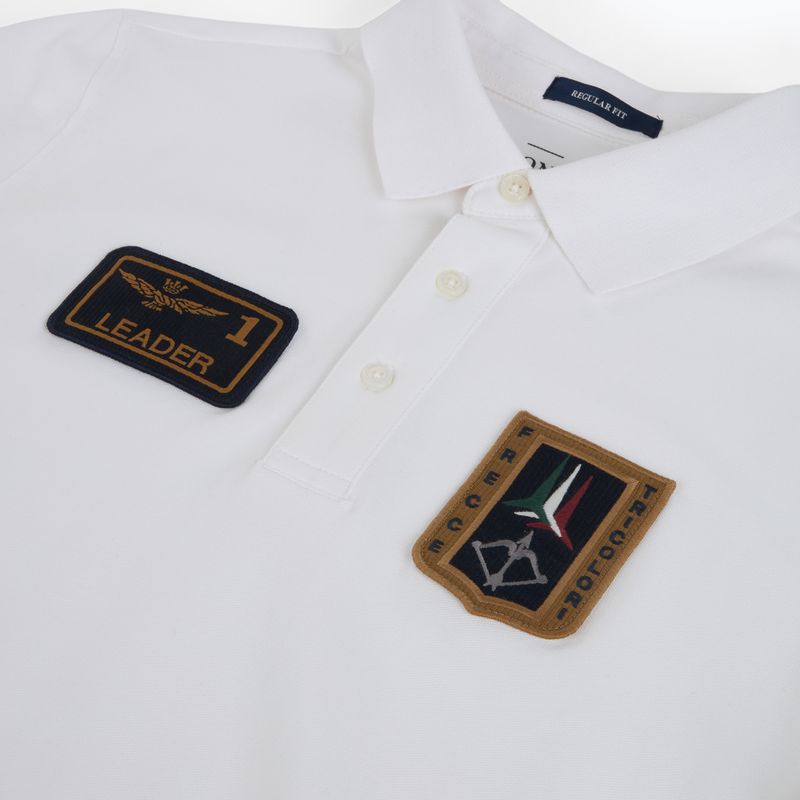 Férfi póló Aeronautica Militare PO1927UP00191 Polo off white 3