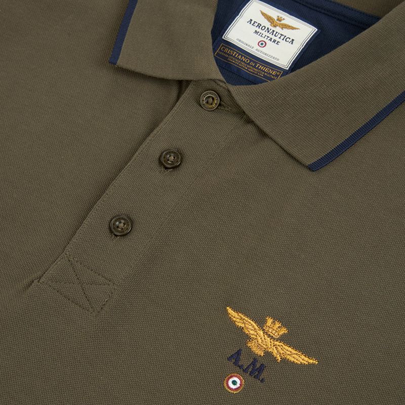 Férfi póló Aeronautica Militare 262PO1308UP00082 Polo verde scuro 3