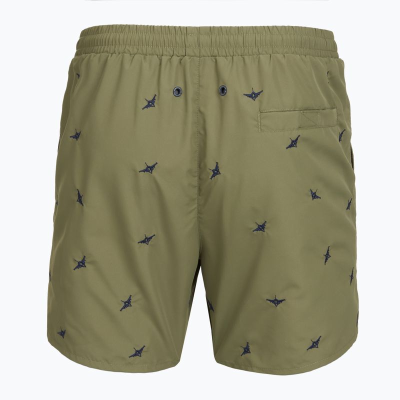 Férfi úszóshort Aeronautica Militare BW0232UCT04317 lichen green 2