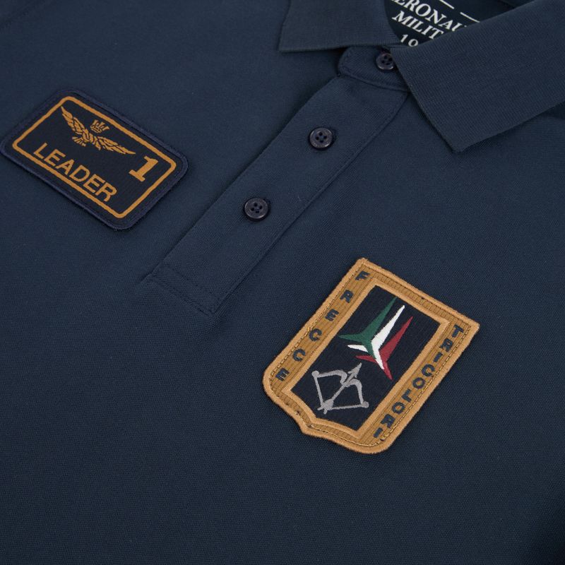 Férfi póló Aeronautica Militare PO1927UP00191 Navy blue polo 3