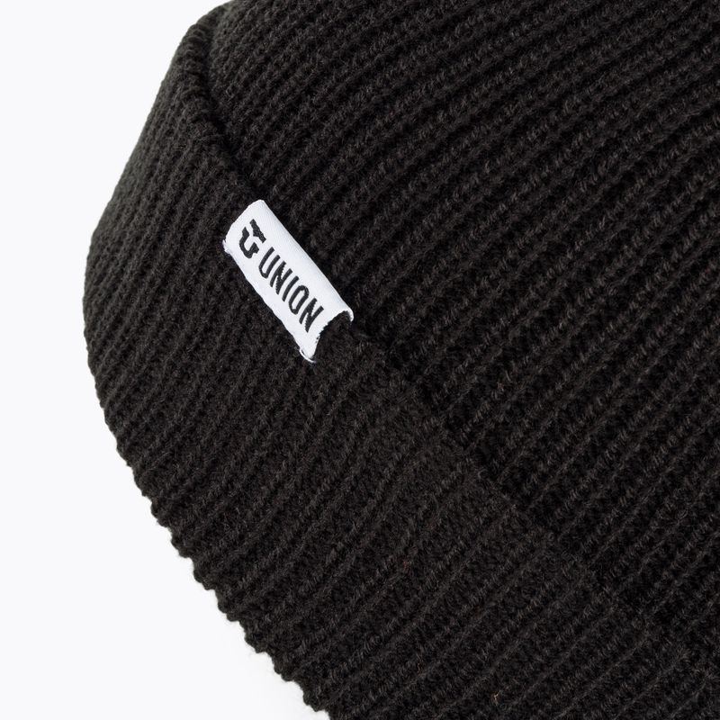 Union Low Cuff Beanie fekete téli sapka 5