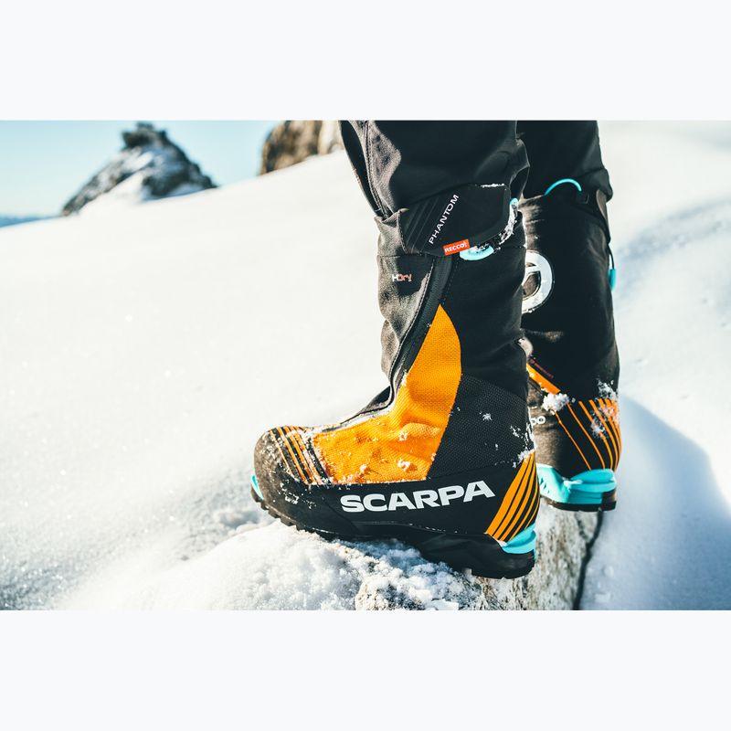 Férfi magas alpin csizma SCARPA Phantom 6000 fekete/ élénk narancssárga 11