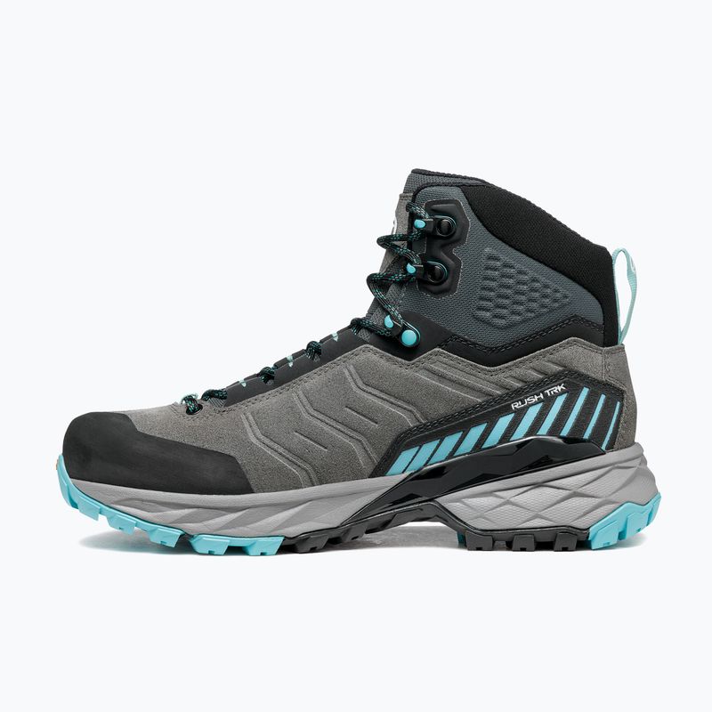 Női trekking cipő SCARPA Rush TRK GTX midgray/aqua 10