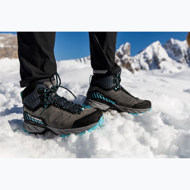 Női trekking cipő SCARPA Rush TRK GTX midgray/aqua 14