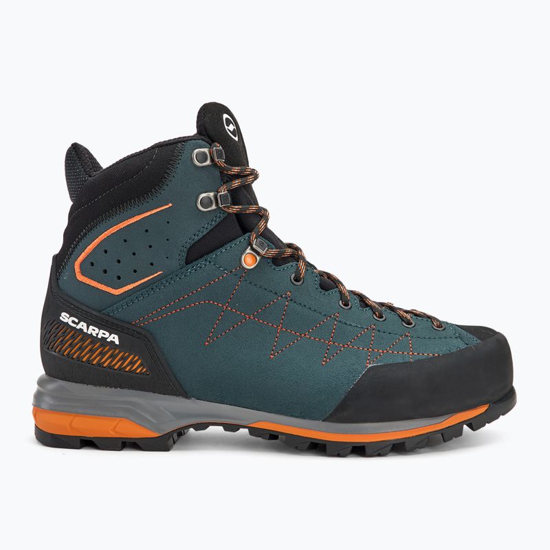 Férfi túrabakancs SCARPA Zodiac TRK GTX petrol/rust orange 2