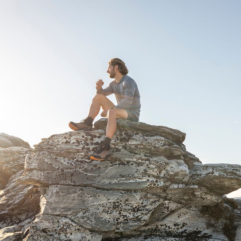 Férfi túracipő SCARPA Rush TRK GTX brown/orange 15