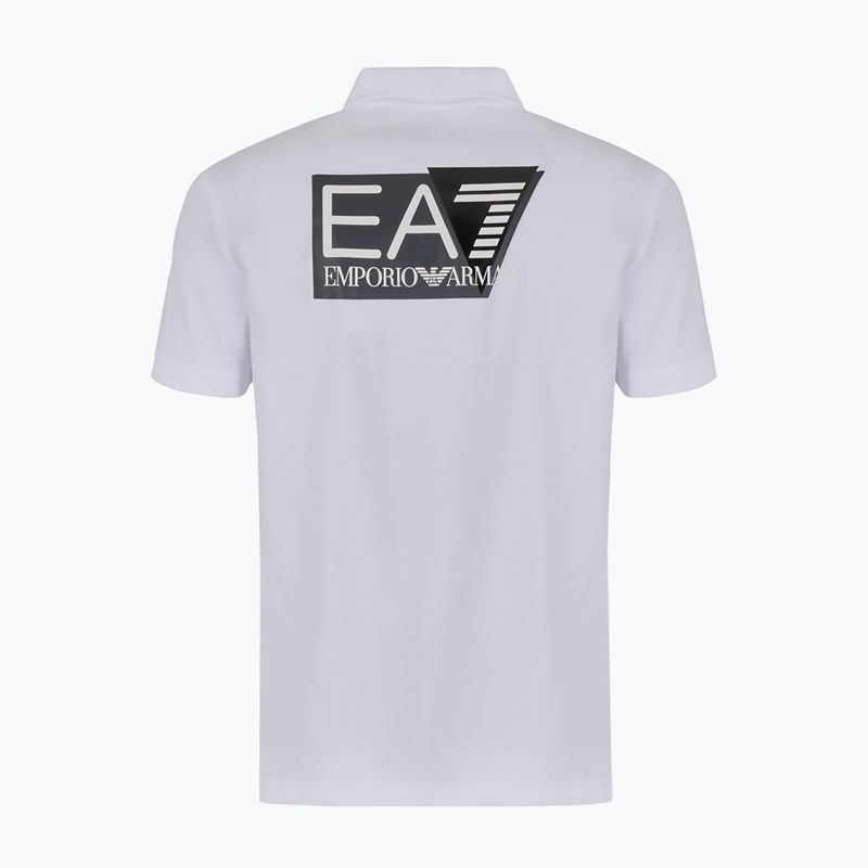 Férfi galléros póló EA7 Emporio Armani Train Visibility white 2