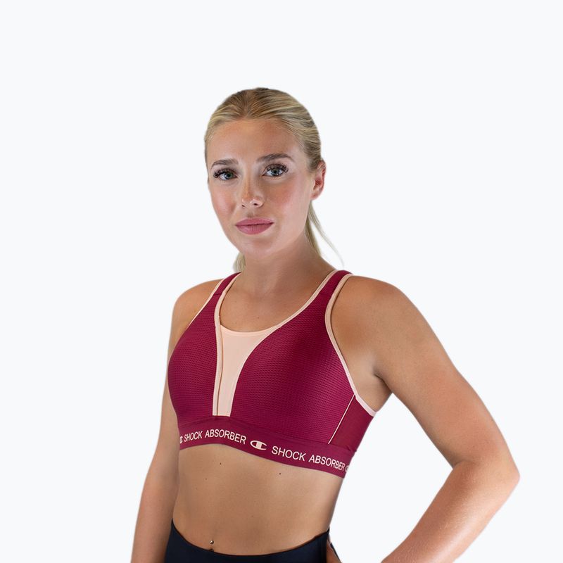 Sportmelltartó Shock Absorber Ultimate Run Bra Padded tibetan red