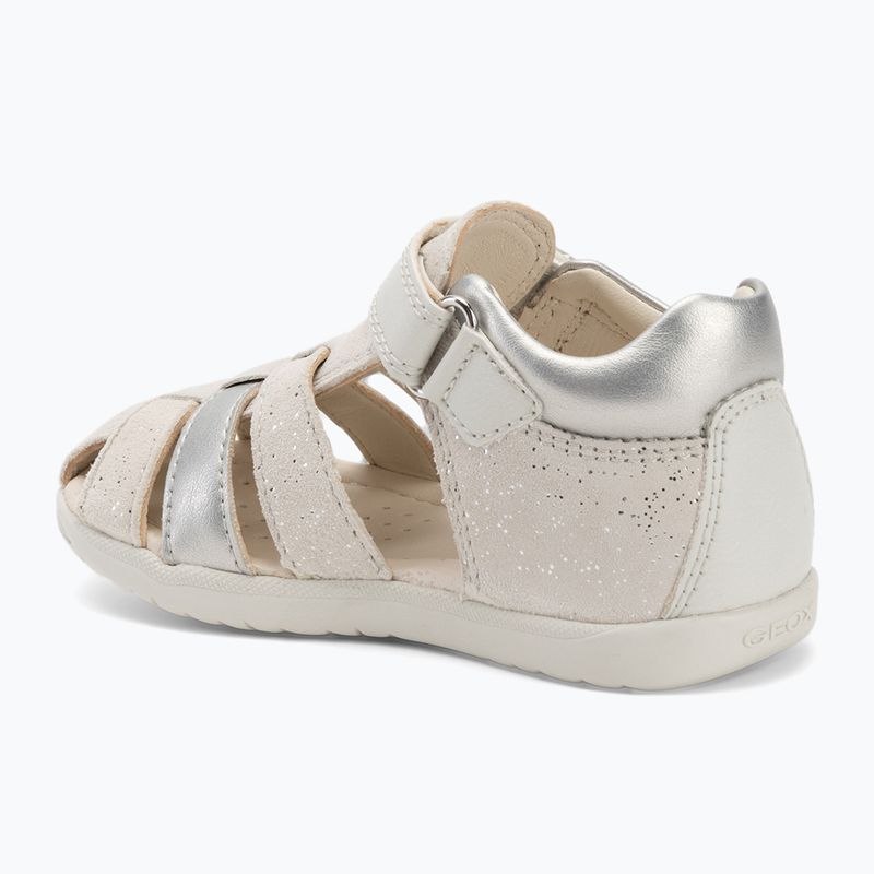 Geox Macchia fehér/ezüst gyermek szandálok 3