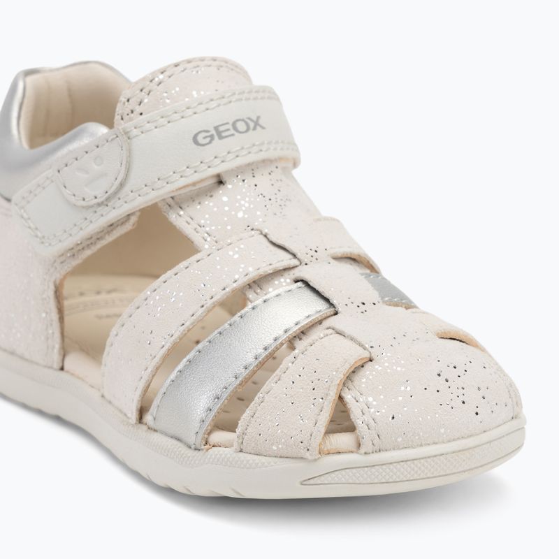 Geox Macchia fehér/ezüst gyermek szandálok 7