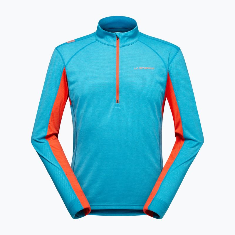 Férfi pulóver La Sportiva Swift Longsleeve tropic blue/ cherry tomato