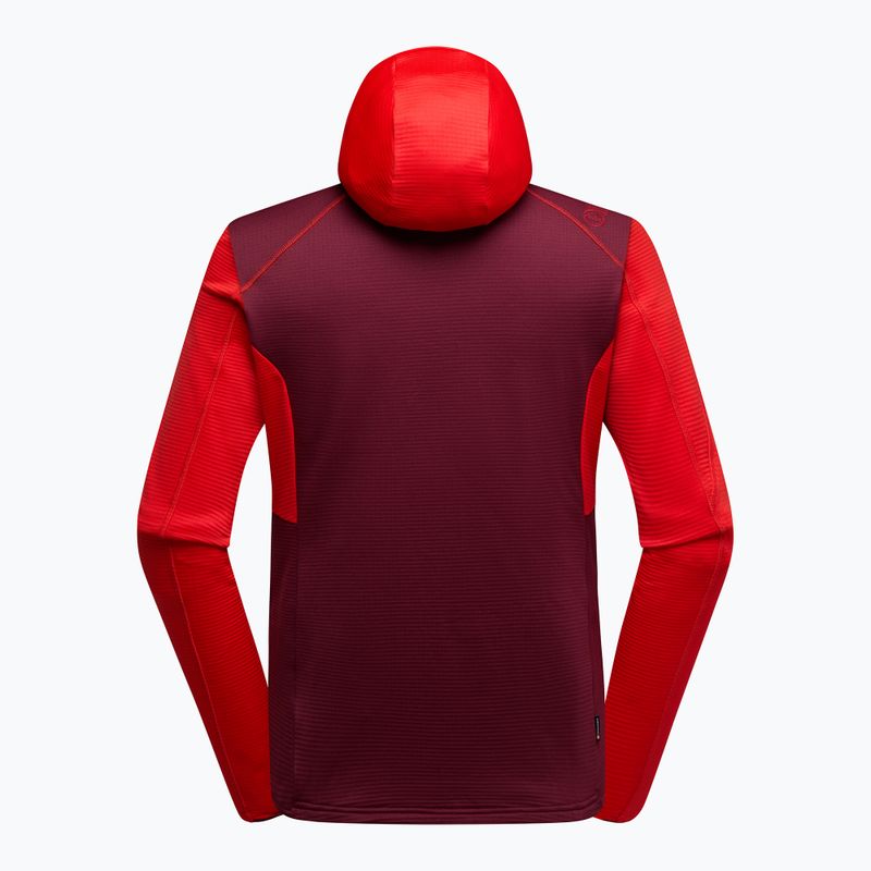 Férfi La Sportiva Chill Thermal Hoody mountain red / redwood trekking melegítő pulóver 2