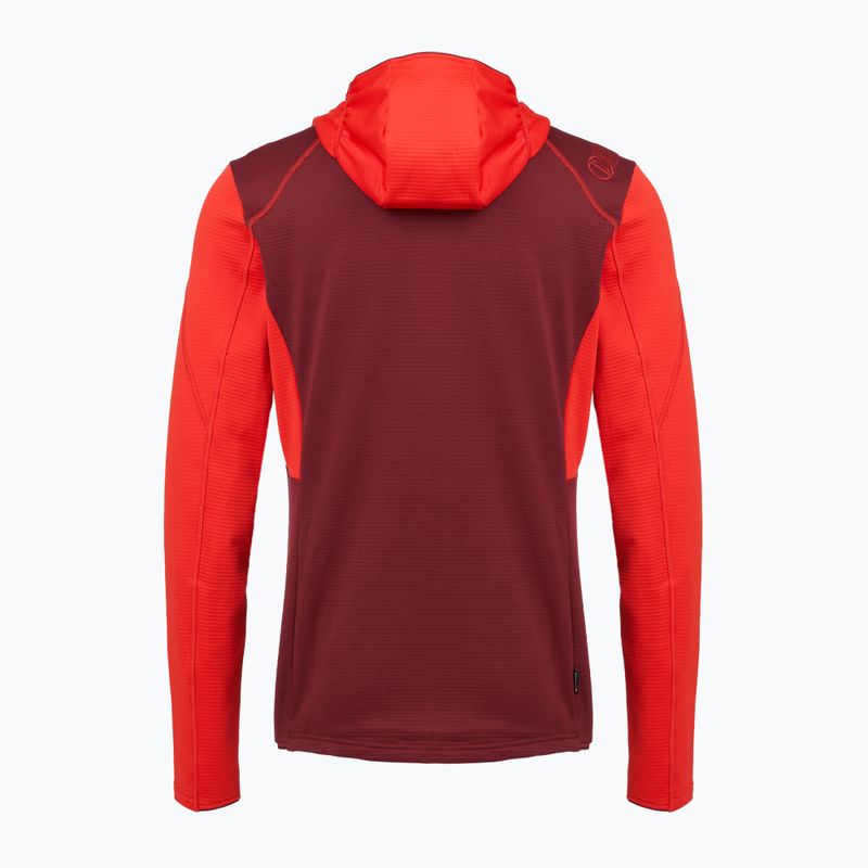 Férfi La Sportiva Chill Thermal Hoody mountain red / redwood trekking melegítő pulóver 2